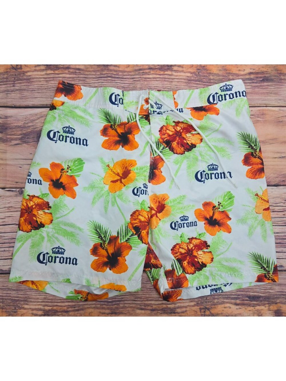 Corona Mens Swim Trunks Size XXL - Tropical Hibiscus Print